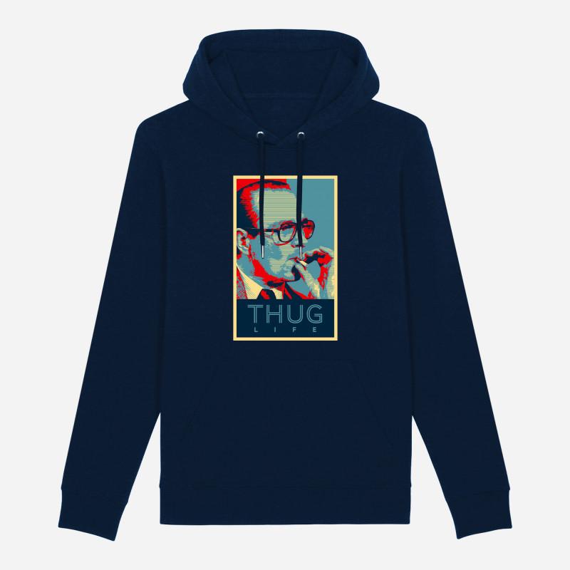 Le Roi du Tshirt Hoodie Homme - CHIRAC THUG LIFE