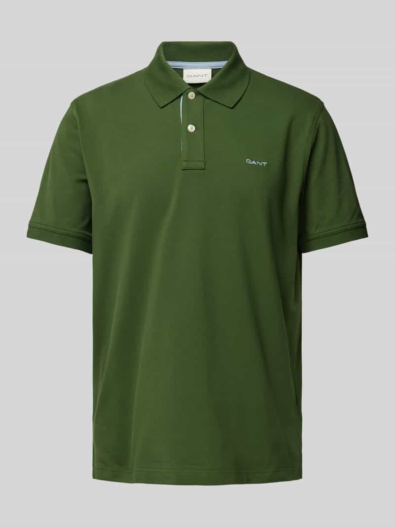 Gant Regular fit poloshirt met labelstitching