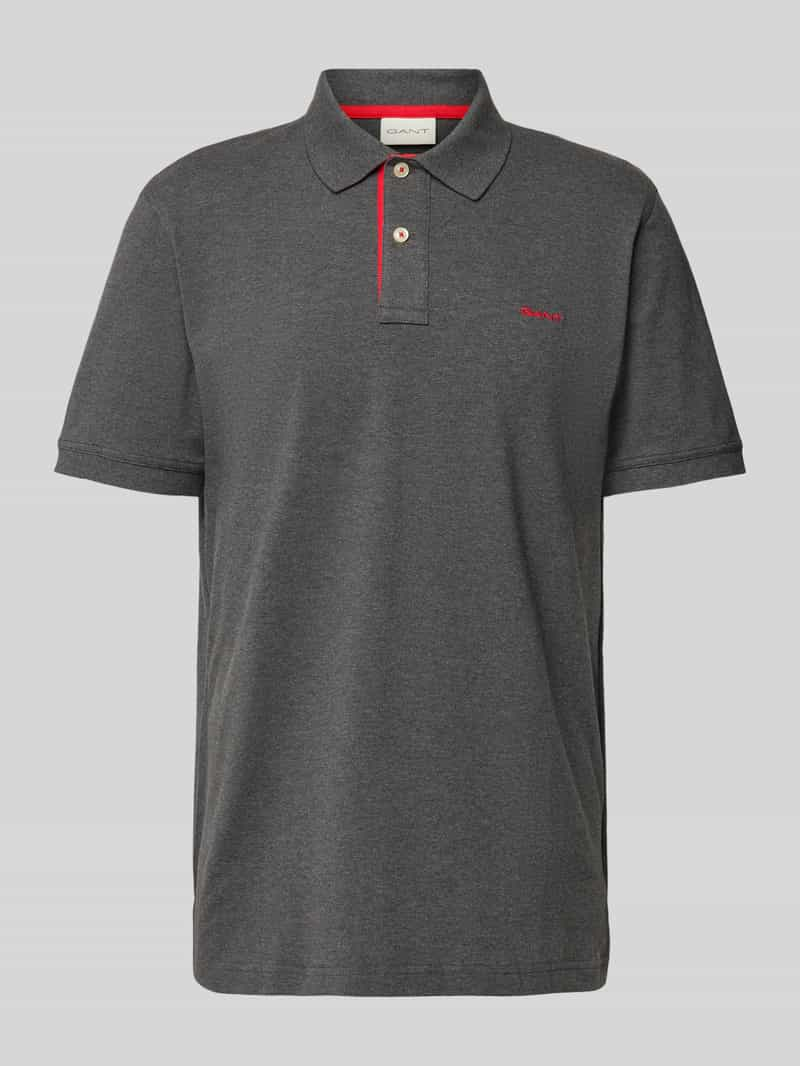 Gant Regular fit poloshirt met labelstitching