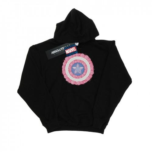 Marvel Boys Captain America Flowers Shield-hoodie