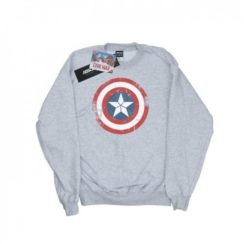 Marvel Boys Captain America Civil War Distressed Shield-sweatshirt