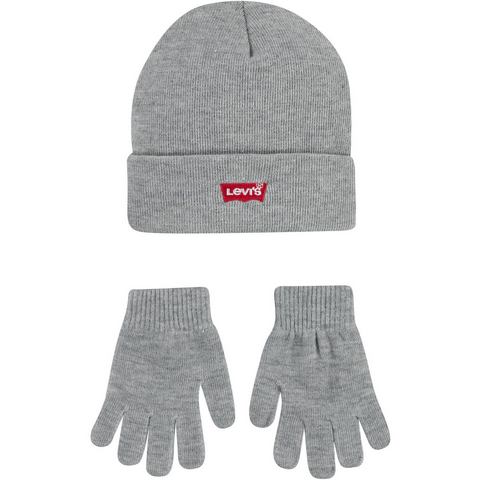 Levi's Kidswear Gebreide muts CORE BATWING BEANIE/GLOVES (set, 2 stuks)