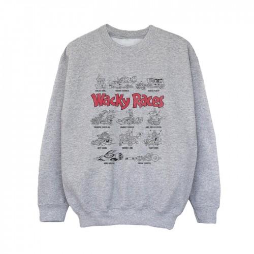 Wacky Races jongens auto line-up sweatshirt