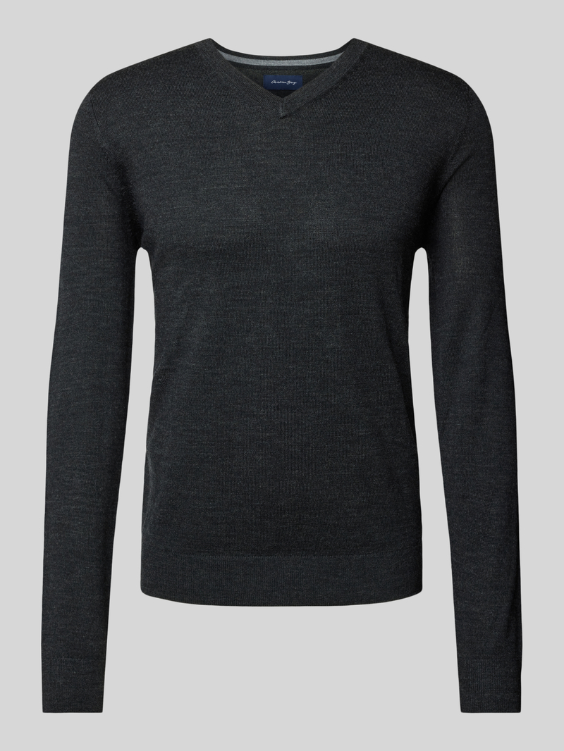 Christian Berg Men Gebreide pullover met V-hals