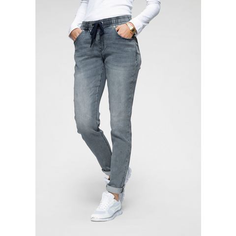 KangaROOS Jogpants in denim-look met elastische boord