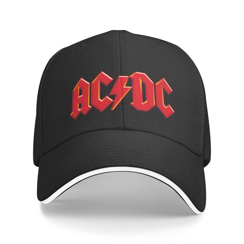 91421224MABLK3A4XG Punk Unisex Rock Heavy Metal AC DC Baseball Cap Volwassen Verstelbare Papa Hoed voor Mannen Vrouwen Outdoor