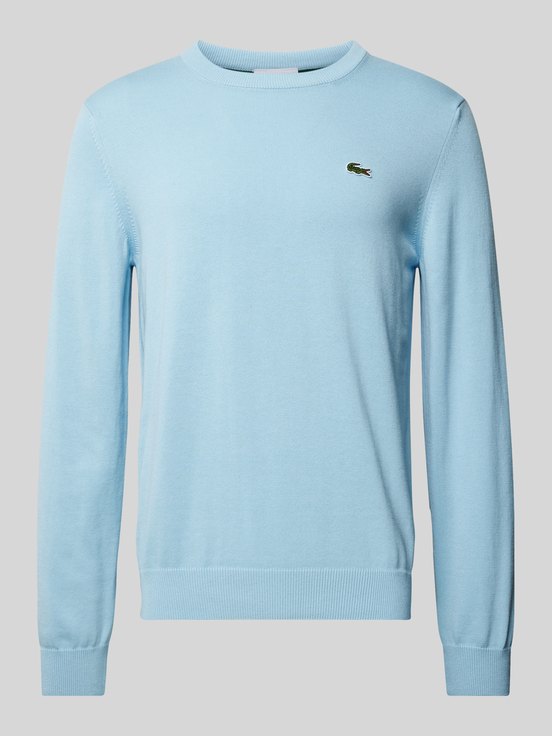 Lacoste Gebreide pullover met logopatch