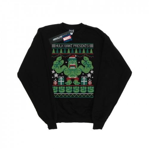 Marvel Girls Hulk Want Presents Fair Isle-sweatshirt