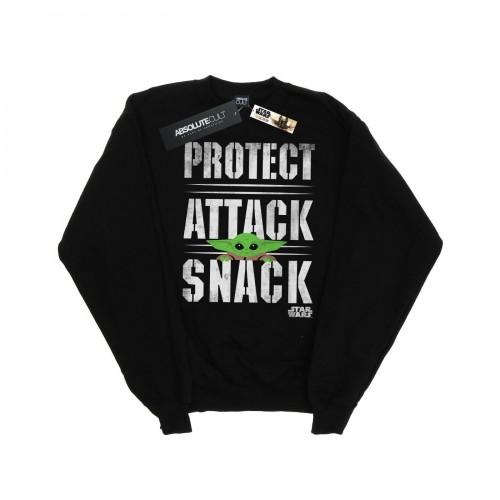 Star Wars Girls The Mandalorian Protect Attack Snack Sweatshirt