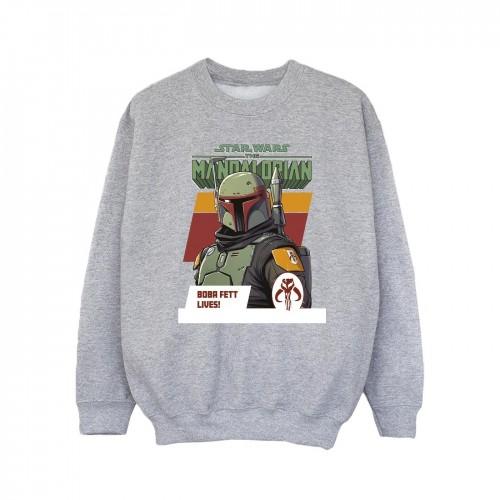 Star Wars Girls The Mandalorian Boba Fett Lives Sweatshirt