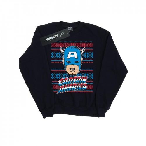 Marvel Captain America Face Fair Isle-sweatshirt voor heren