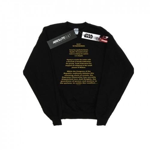 Star Wars Heren The Phantom Menace Opening Crawl Sweatshirt