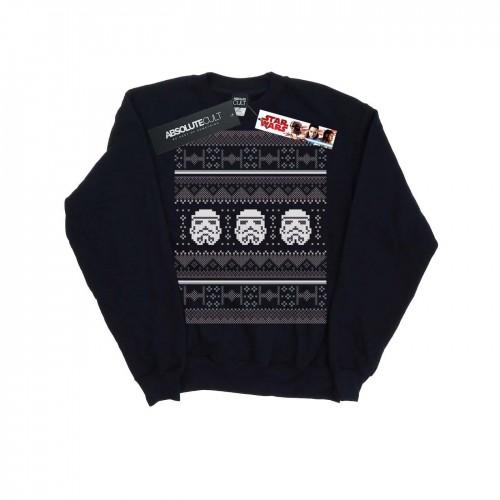 Star Wars Heren Stormtrooper Helm Kerst Fair Isle Sweatshirt