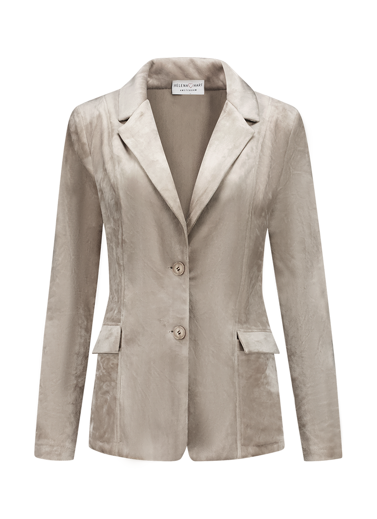 Helena Hart Female Jassen 7425uni Blazer Velour Midi Uni