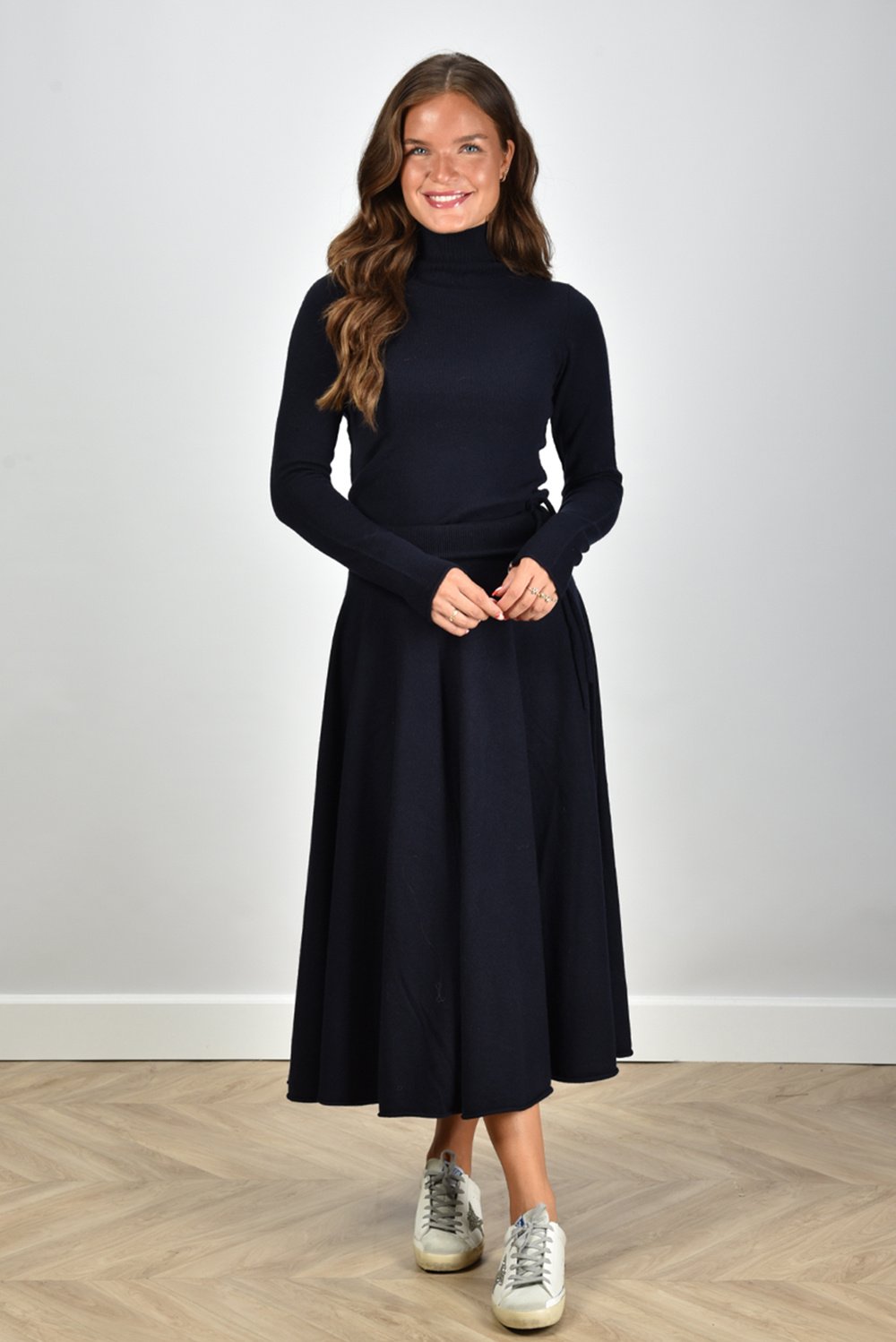 Extreme Cashmere rok Twirl cashmere 313 navy