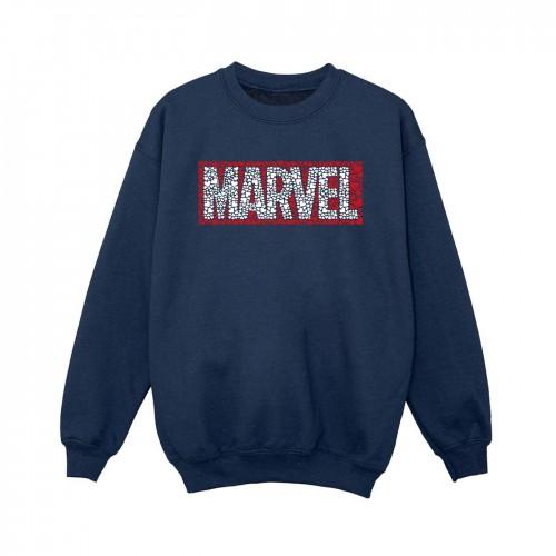 Marvel Boys Comics Hearts-logo sweatshirt