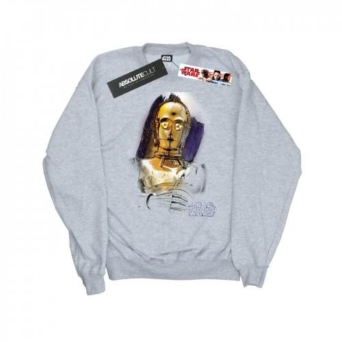 Star Wars Boys The Last Jedi C-3PO Brushed Sweatshirt