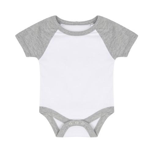 Larkwood Baby Essential honkbalbodysuit met korte mouwen