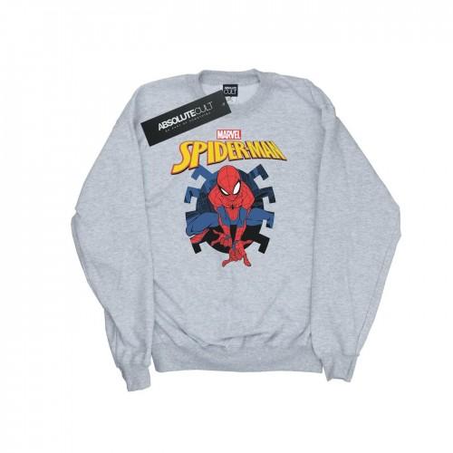 Marvel Girls Spider-Man Web Shooting Emblem-logo sweatshirt