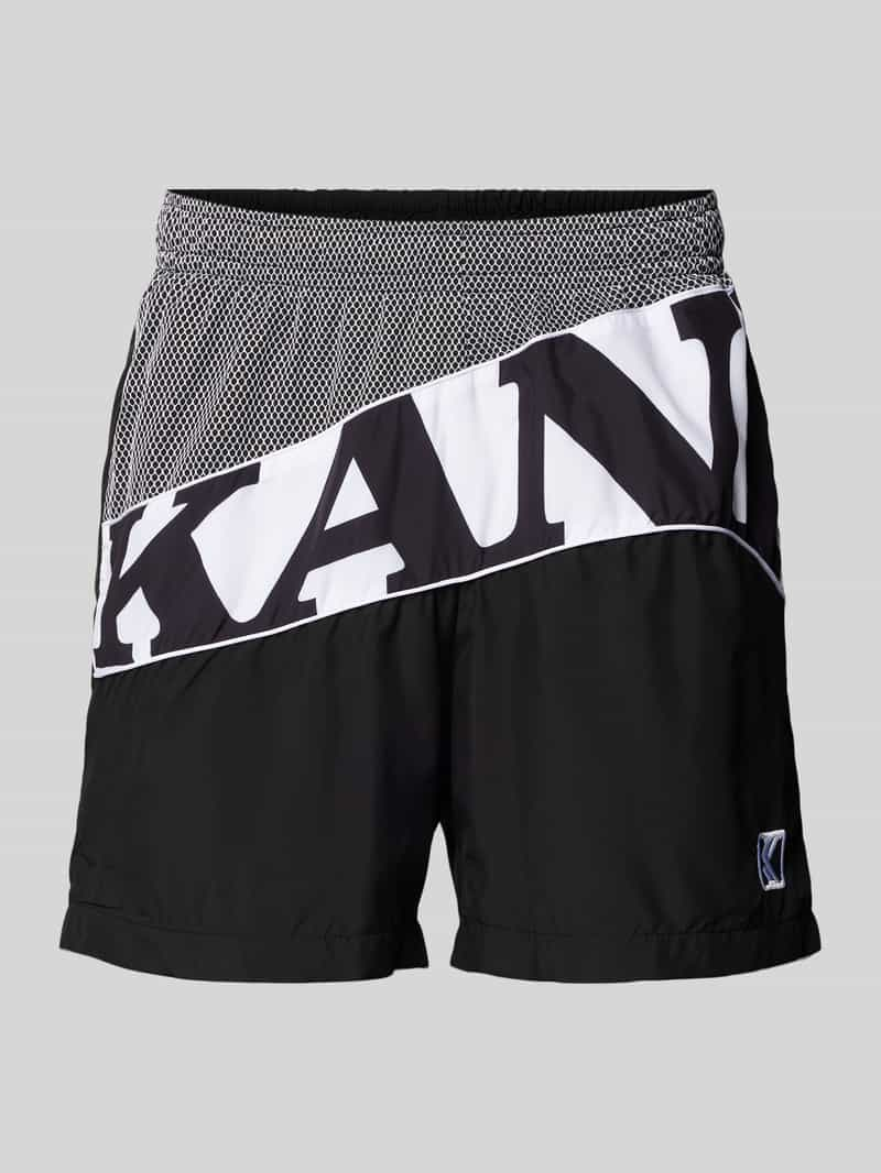 Karl Kani Korte regular fit broek met labelstitching