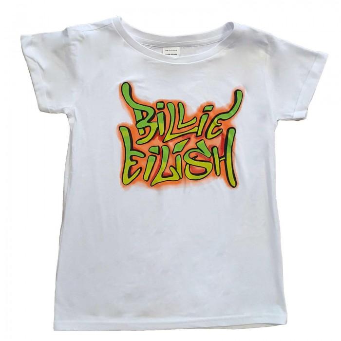 Billie Eilish mager T-shirt met graffiti voor meisjes