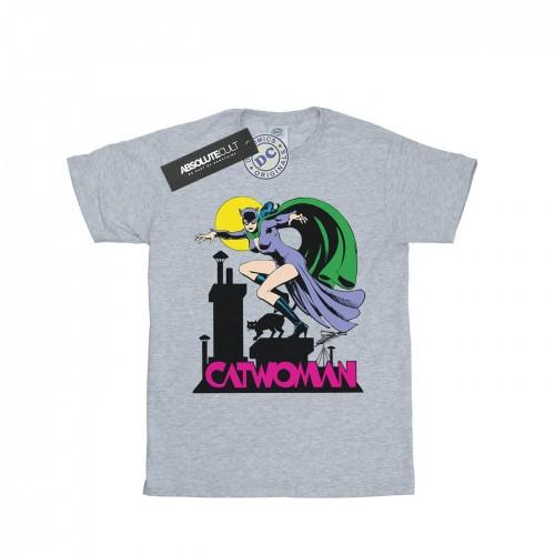 DC Comics Catwoman katoenen T-shirt met tekstlogo voor meisjes