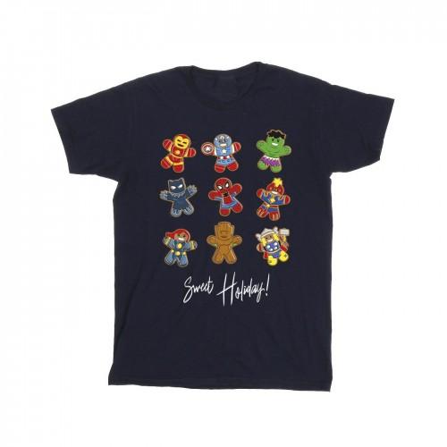 Marvel Girls Gingerbread Avengers katoenen T-shirt