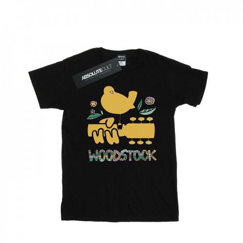 Woodstock meisjes vogel Azteeks patroon katoenen T-shirt