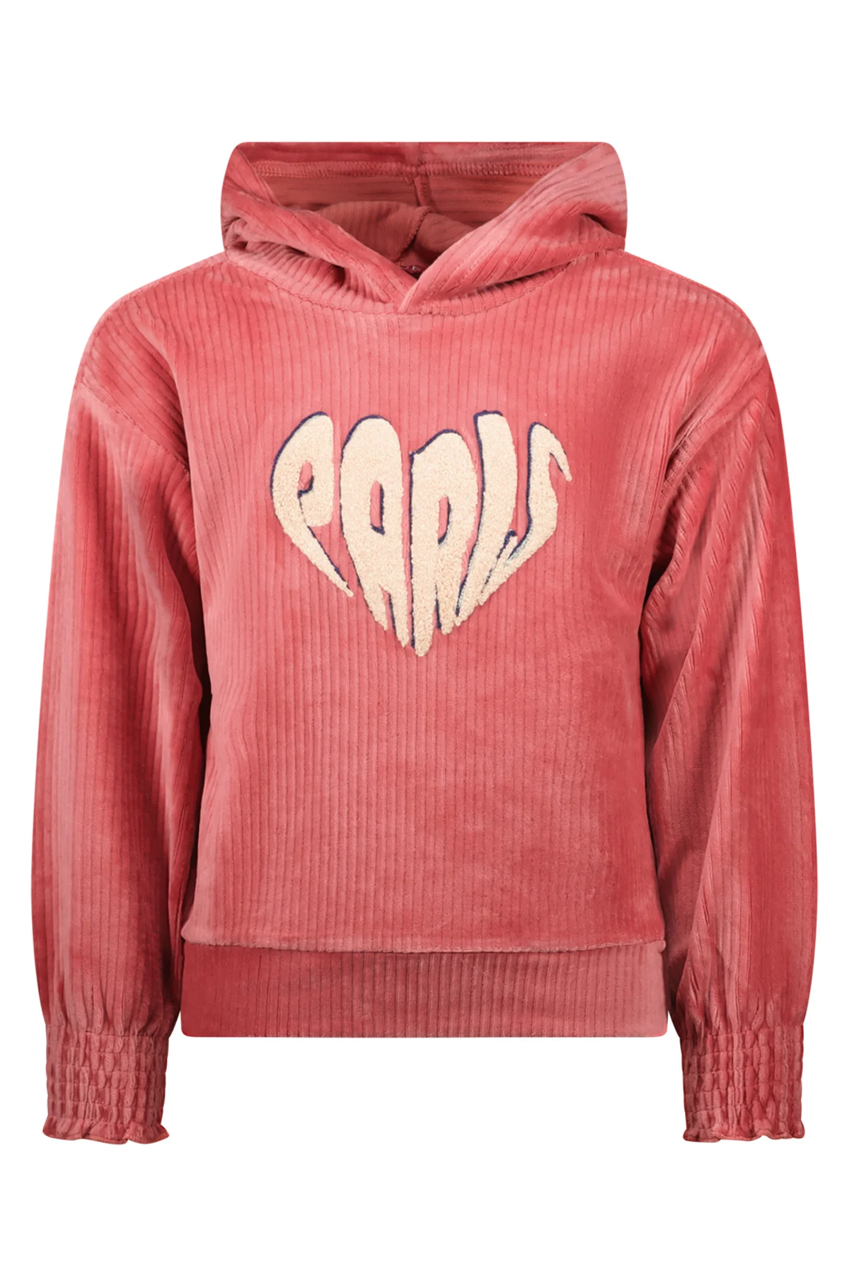 MAYCE Meisjes hoodie rib velours rouge