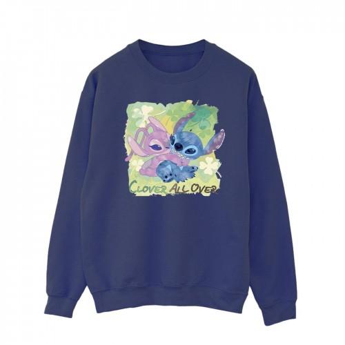 Disney Heren Lilo en Stitch St Patrick's Day Clover Sweatshirt