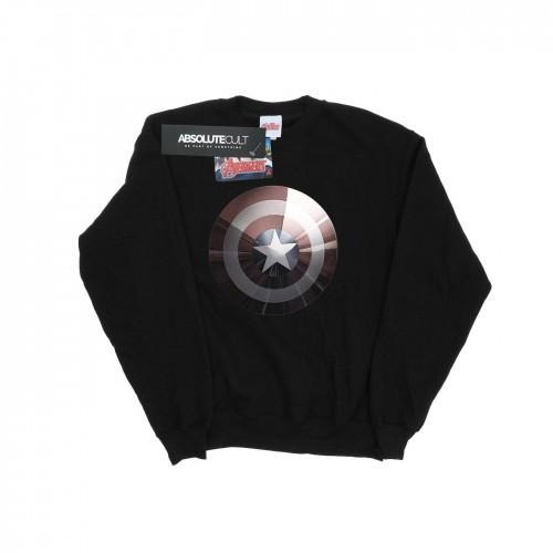 Marvel Heren Captain America Shield glanzend sweatshirt