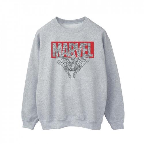 Marvel heren spider man logo rood sweatshirt