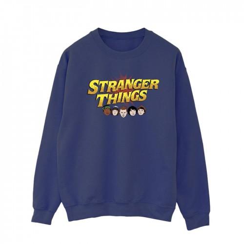 Pertemba FR - Apparel Netflix Heren Stranger Things Comic Heads Sweatshirt