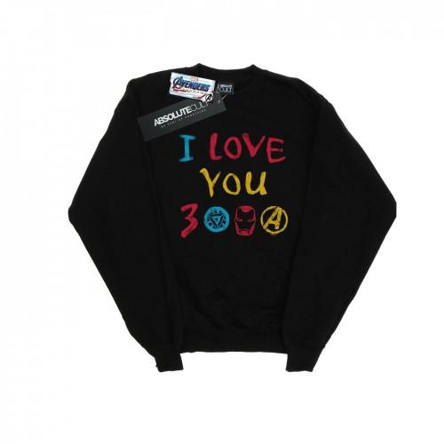 Marvel Heren Avengers Endgame I Love You 3000 Crayons Sweatshirt