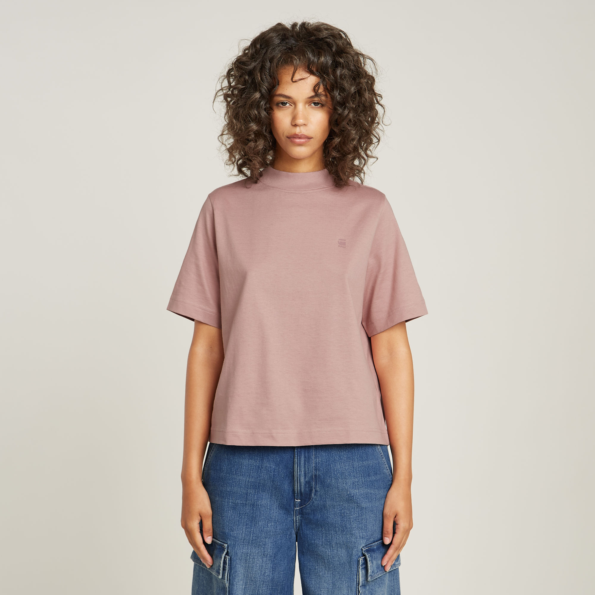 G-Star RAW Logo Mock Top - Roze - Dames