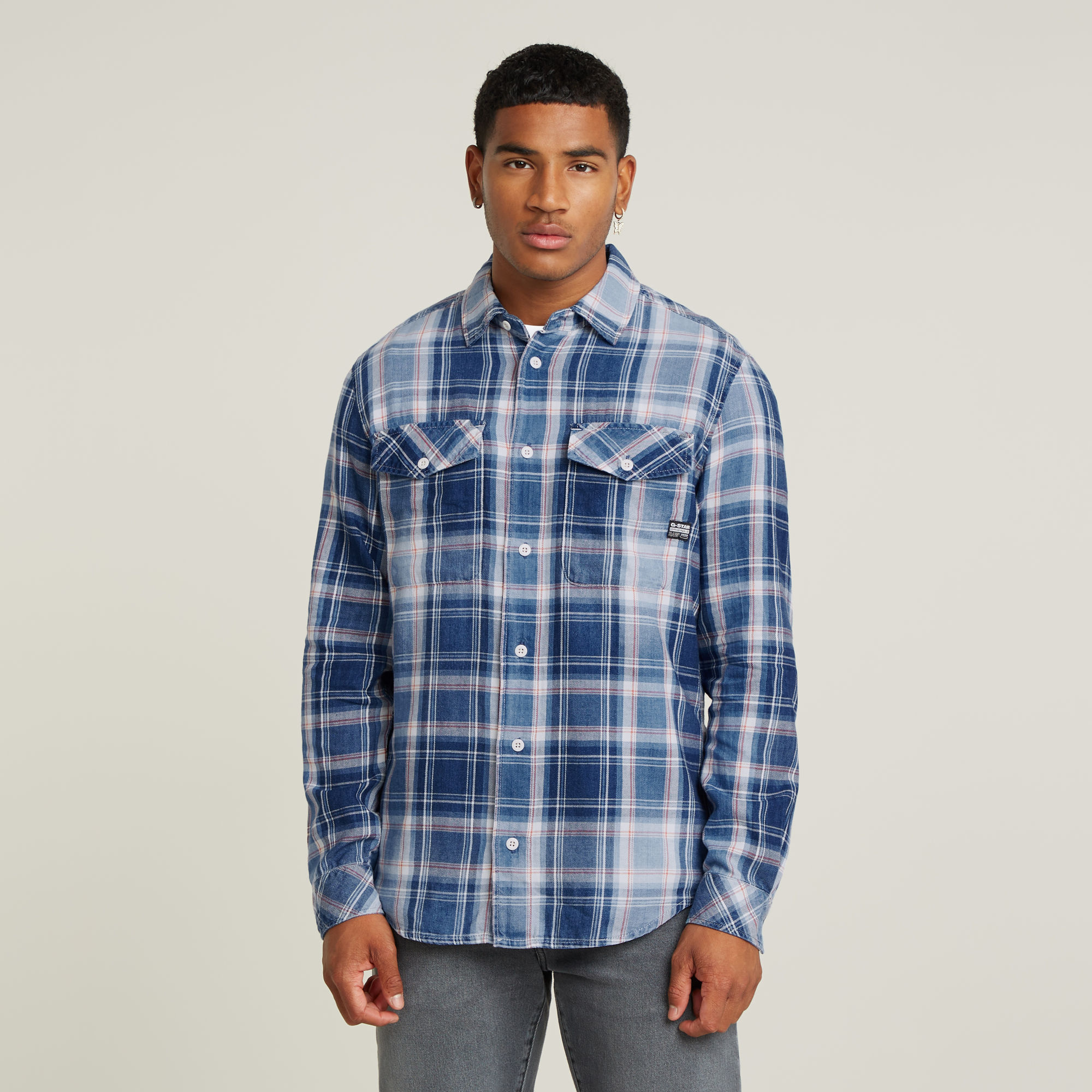 G-Star RAW Marine Slim Shirt - Midden blauw - Heren