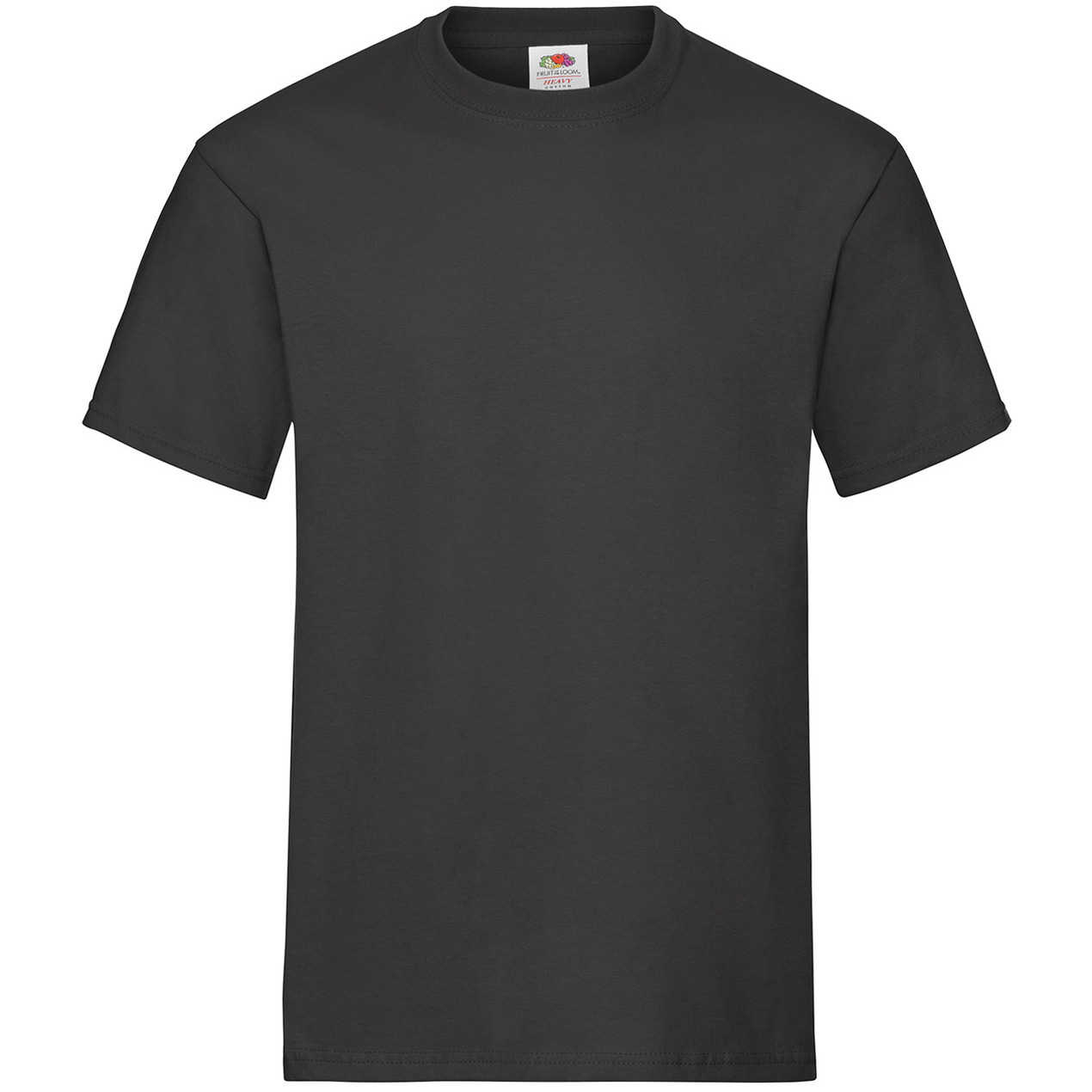 Fruit Of The Loom T-shirt - zwart - heren - Ronde hals - 185 g/m2 - (Onder)shirt (EU 48) -