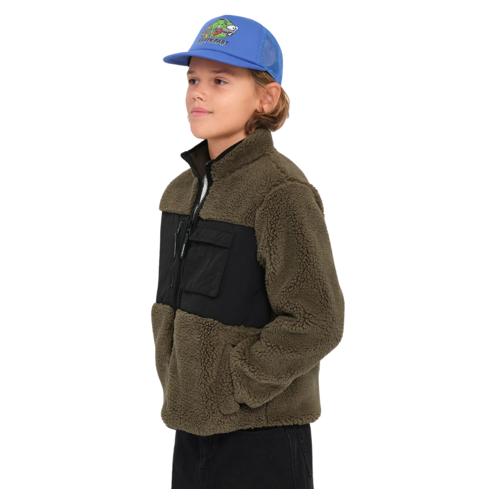 Volcom Kids Storm Stone Zip Fleece Wintermoss