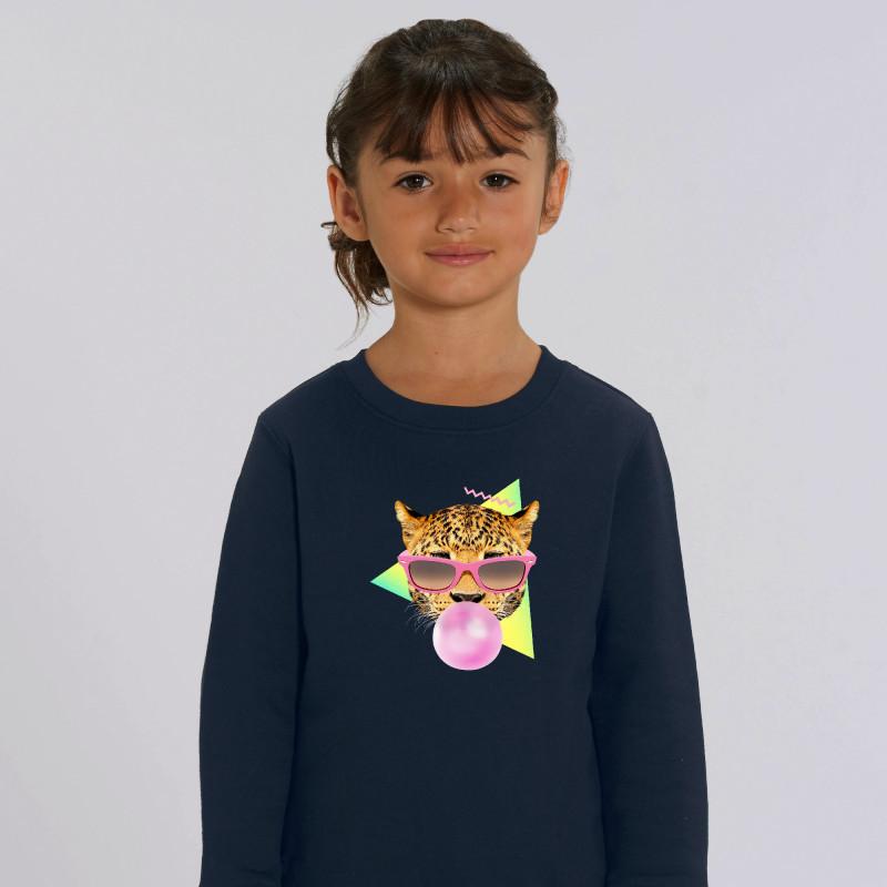 Le Roi du Tshirt Sweat Enfant BUBBLE GUM LEO