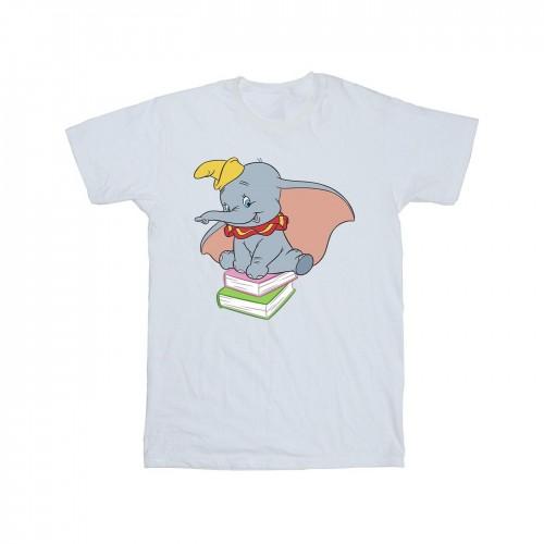 Disney jongens Dumbo zittend op boeken T-shirt