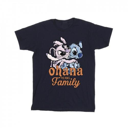 Disney Lilo en Stitch Ohana Angel Hug T-shirt voor jongens