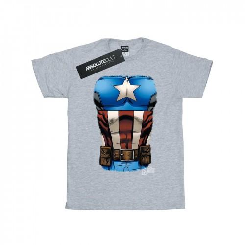 Marvel Boys Captain America Chest Burst T-shirt