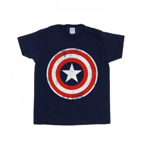 Marvel Boys Captain America gebarsten schild T-shirt