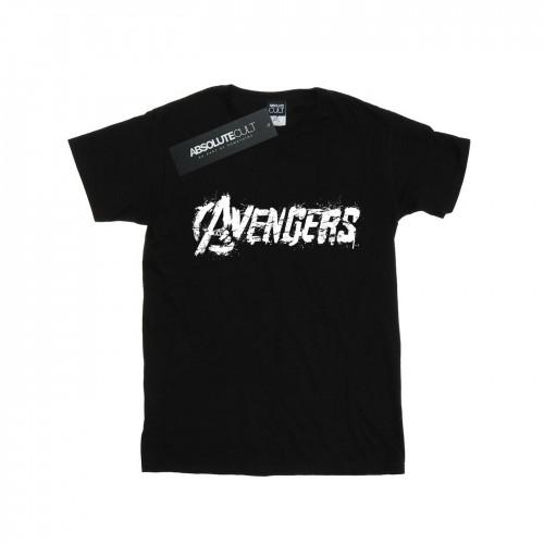 Marvel Boys Avengers-logo Distressed T-shirt