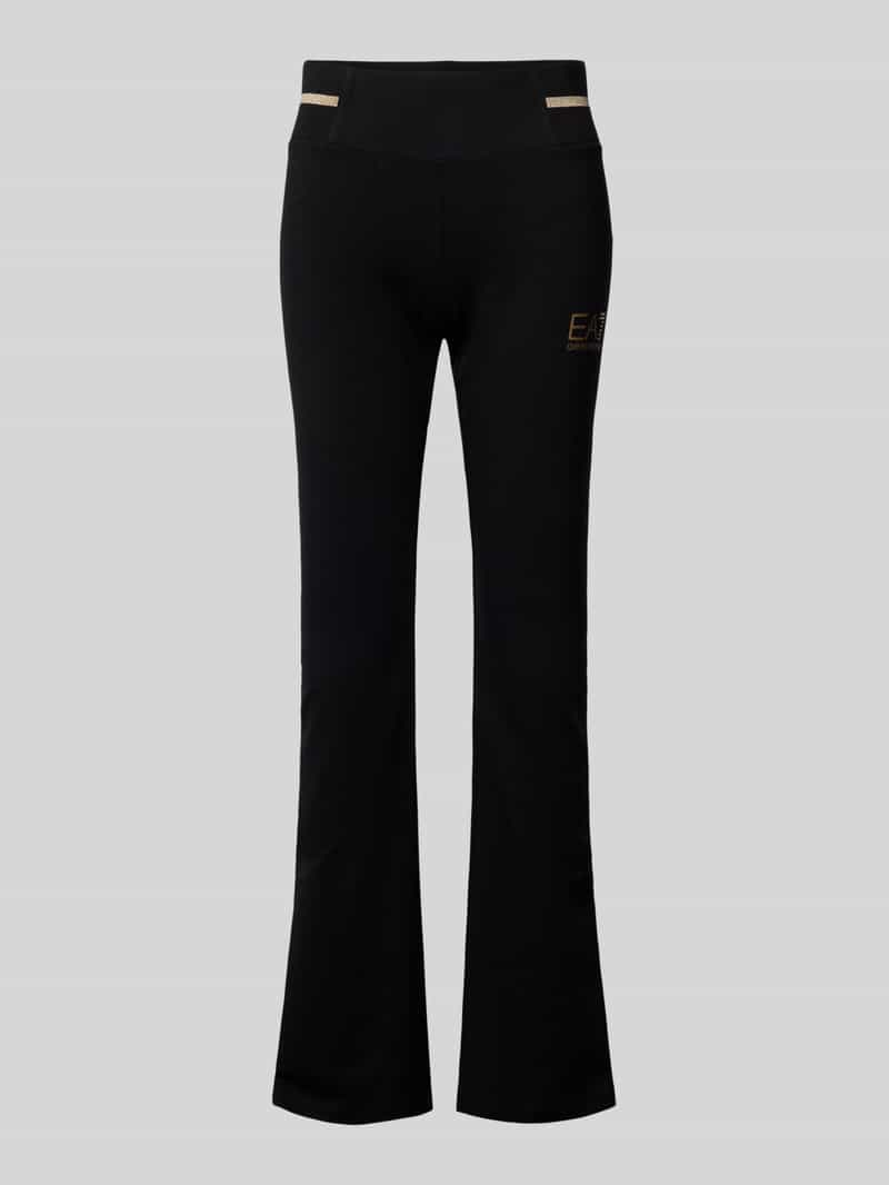 EA7 Emporio Armani Bootcut stoffen broek met labelprint, model 'TRAIN CORE LADY'