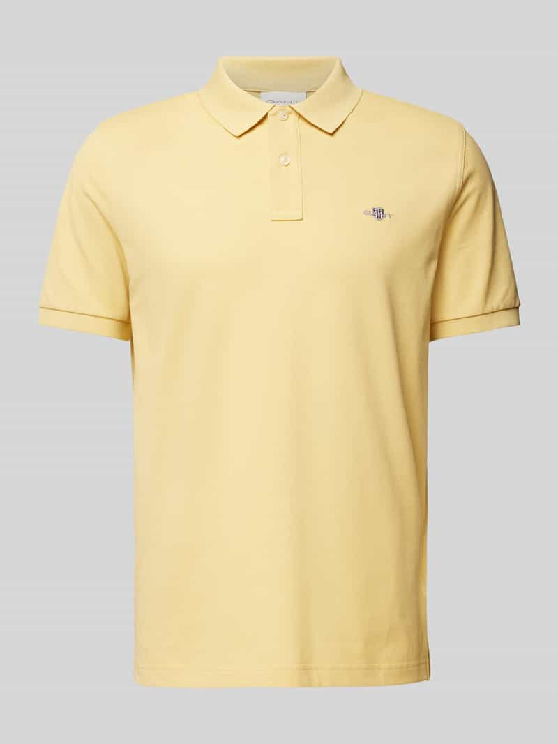 Gant Regular fit poloshirt met labelstitching, model 'SHIELD'