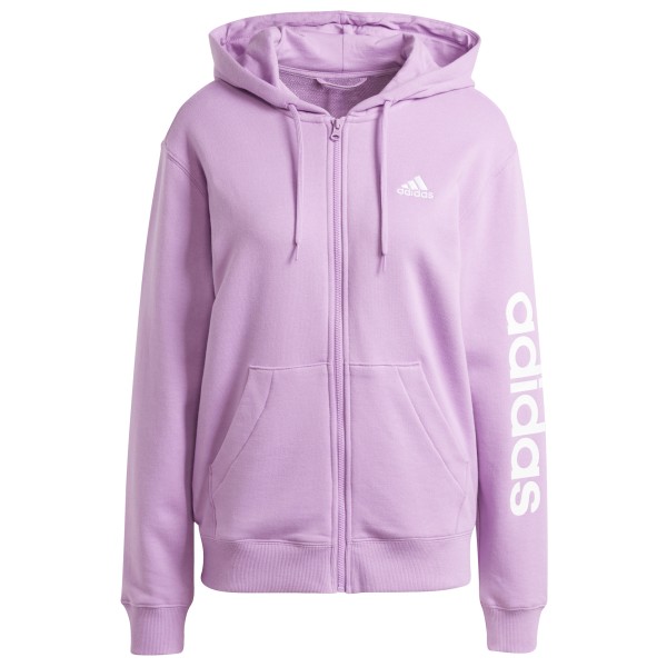 Adidas  Women's Linear French Terry Full Zip Hoodie - Hoodie, purper/roze