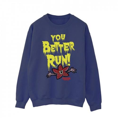 Pertemba FR - Apparel Netflix Heren Stranger Things You Better Run Sweatshirt