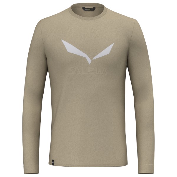 Salewa  Solidlogo Dry L/S Tee - Longsleeve, beige