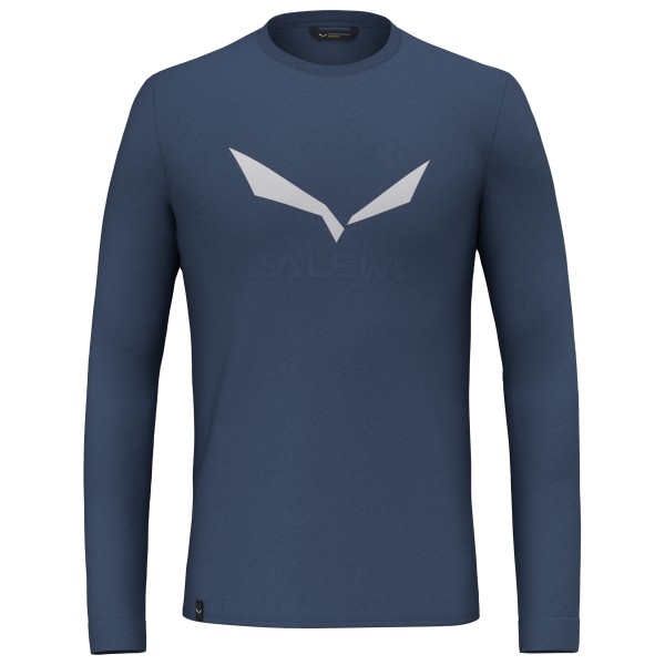 Salewa  Solidlogo Dry L/S Tee - Longsleeve, blauw